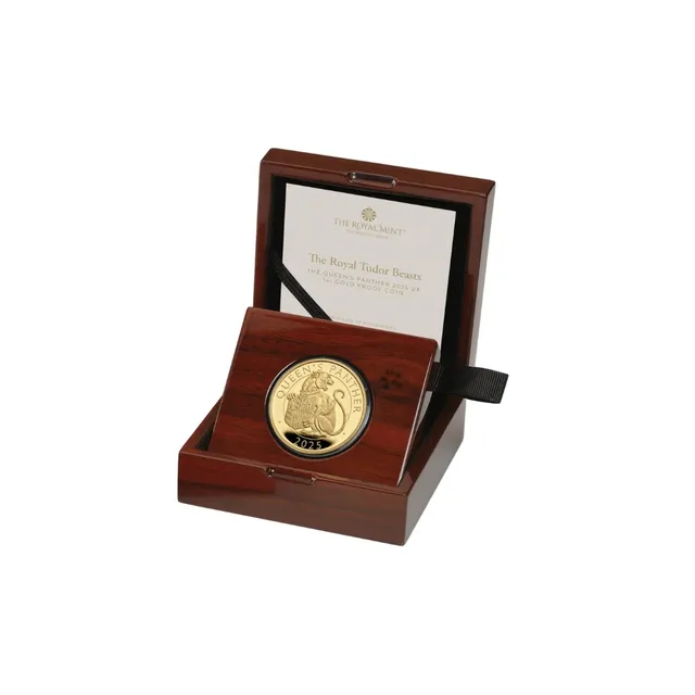 2025 1 Oz King Charles III Tudor Beasts Queens Panther Gold Proof Coin – Royal Mint UK — photo 1