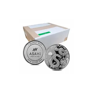 2025 1 oz Lunar Snake Silver Round Monster Box (500 Pcs) – Asahi Refining