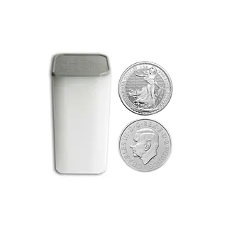 2025 1 Oz Silver Britannia Coin Tube (25 Pcs) – Royal Mint UK