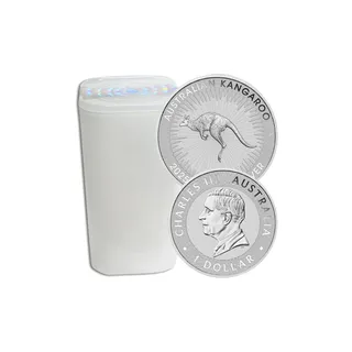 2025 1 Oz Silver Kangaroo Coin Tube (25 Pcs) – Perth Mint