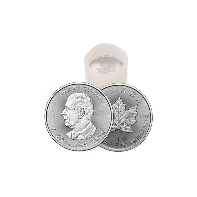 2025 1 Oz Silver Maple Leaf Coin Tube (25 Pcs) – Royal Canadian Mint — photo 1