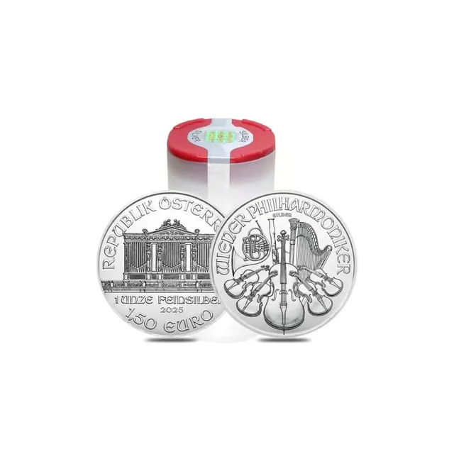 2025 1 Oz Silver Philharmonic Coin Tube (20 Pcs) – Austrian Mint — photo 1