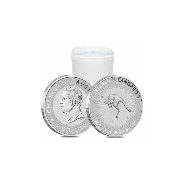 2026 1 Oz Silver Kangaroo Coin Tube (25 Pcs) – Perth Mint — photo 1