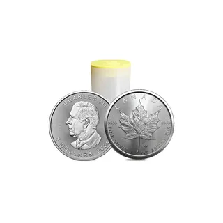 2026 1 Oz Silver Maple Leaf Coin Tube (25 Pcs) – Royal Canadian Mint