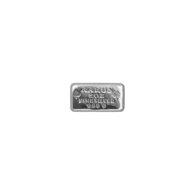 2oz AARUS Cast Silver Bar (NOT LBMA APPROVED) — photo 1