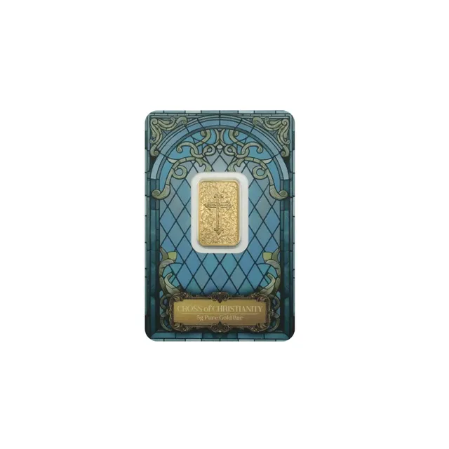5 gram Cross of Christianity Gold Bar (Inc. Assay Card) (Delivery Only) – PAMP Suisse — photo 1