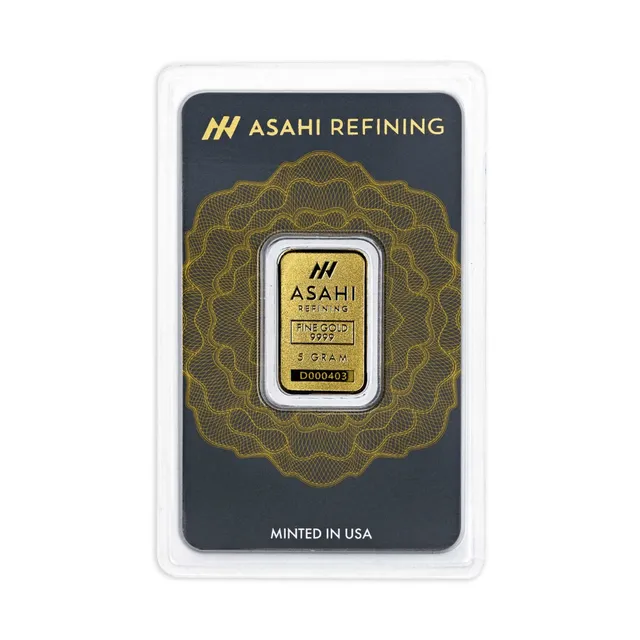5 Gram Gold Bar (Inc. Assay Card) – Asahi Refining — photo 1