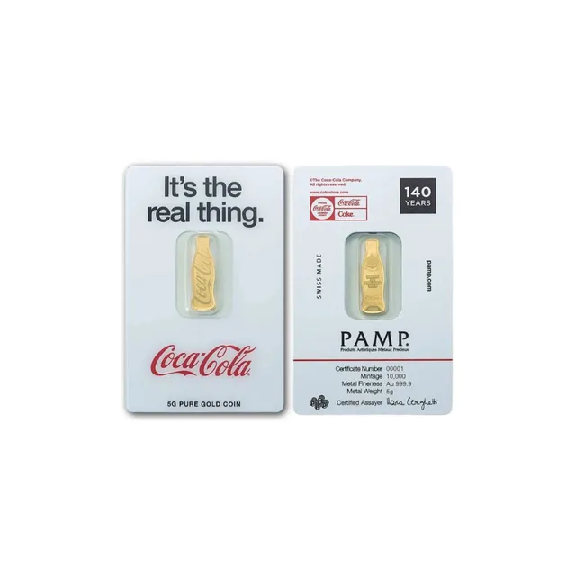5 Gram Gold Coin/Bar (Coca-Cola) (Inc. Assay Card) – Pamp Suisse — photo 1