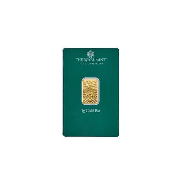 5 Gram Gold Holiday Bar (Inc. Assay Card) – Royal Mint UK — photo 1