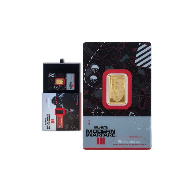 5 Gram Modern Warfare III Call of Duty Gold Bar (Inc Bezel)– PAMP Suisse — photo 1