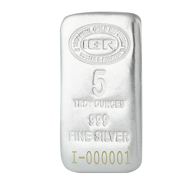 5 oz Silver Cast Bar (Sealed) (Inc Assay Cert.) – Istanbul Gold Refinery — photo 1