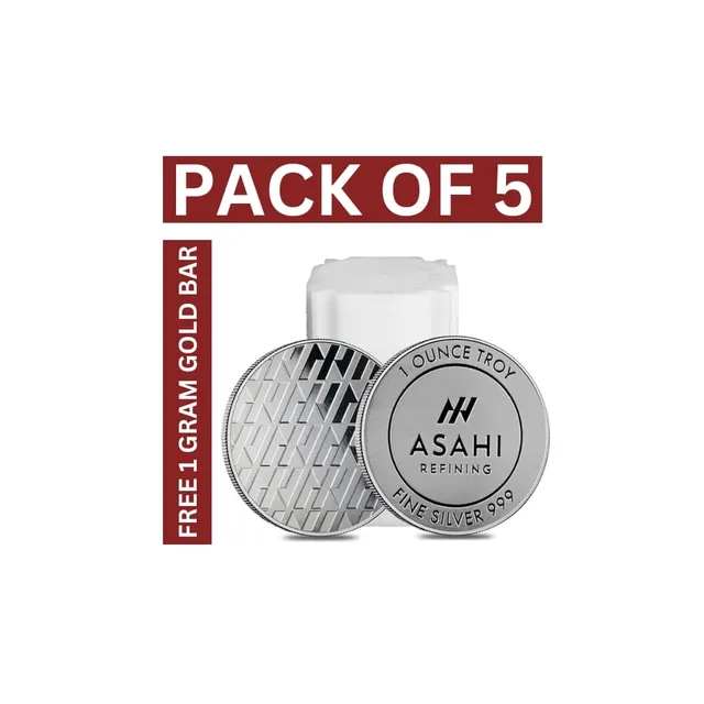 5 x 1 oz Silver Round Tube (20 Pcs) – Asahi Refining — photo 1