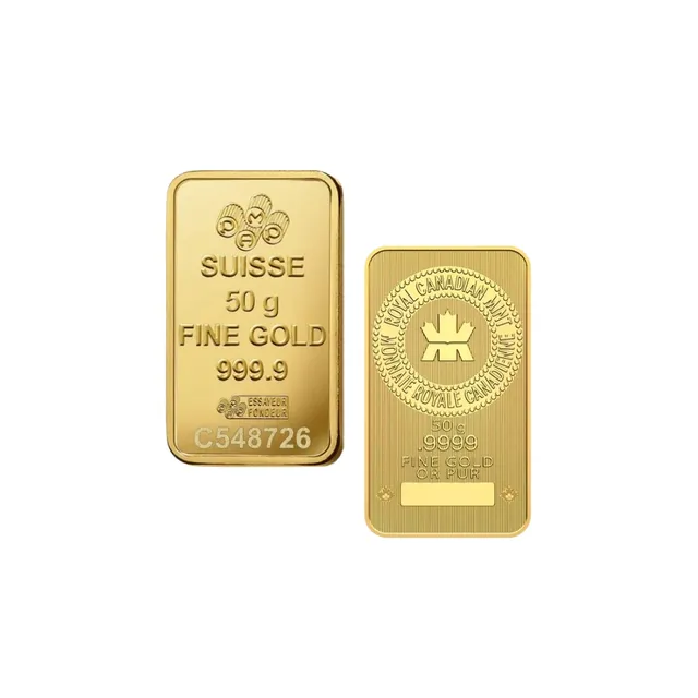 50 Gram Gold Bar (Circulated) (Unsealed) – Various Brands — photo 1