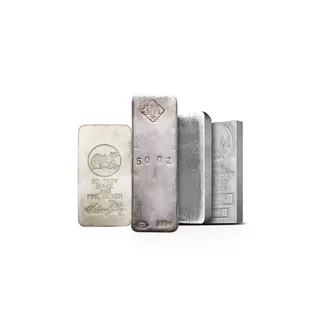 50 oz Silver Bar Unsealed (Circulated) – Various Brands