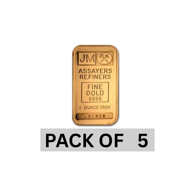 Assorted 1 Oz Gold Bar (Circulated) (Unsealed) (Pack Of 5) – Various Brands — photo 1