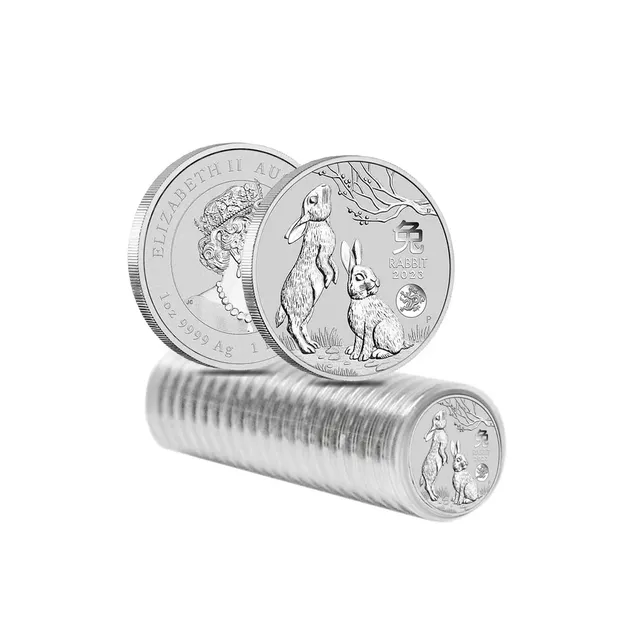 Australian Lunar Series III Year of the Rabbit 2023 1 oz Silver Bullion Coin (Roll 0f 20) – Perth Mint — photo 1