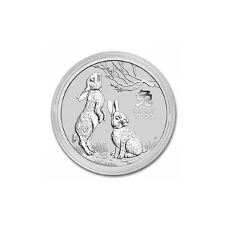 Australian Lunar Series III Year of the Rabbit 2023 2 Oz Silver Bullion Coin (Inc. Capsule) – Perth Mint
