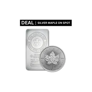 Deal: Buy 10 Oz Silver Bar & Get 2025 1 Oz Silver Maple At Spot Price
