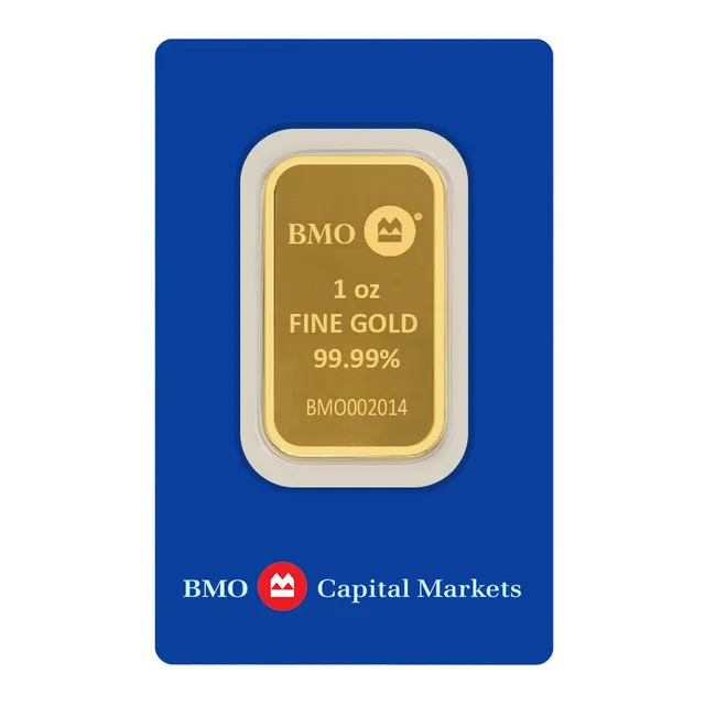 Gold 1 OZ Bank Of Montreal .9999 Bar — photo 1