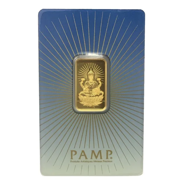 Gold 5 Gram Pamp Suisse Laxmi Bar — photo 1