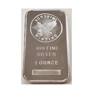 Silver 1 Oz Sunshine Mint Bar