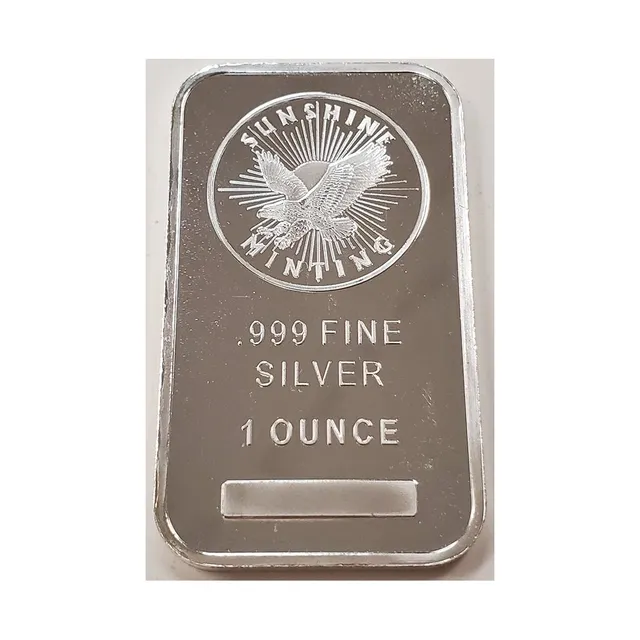 Silver 1 Oz Sunshine Mint Bar — photo 1