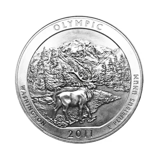 Silver 5 Oz Olympic National Park Coin