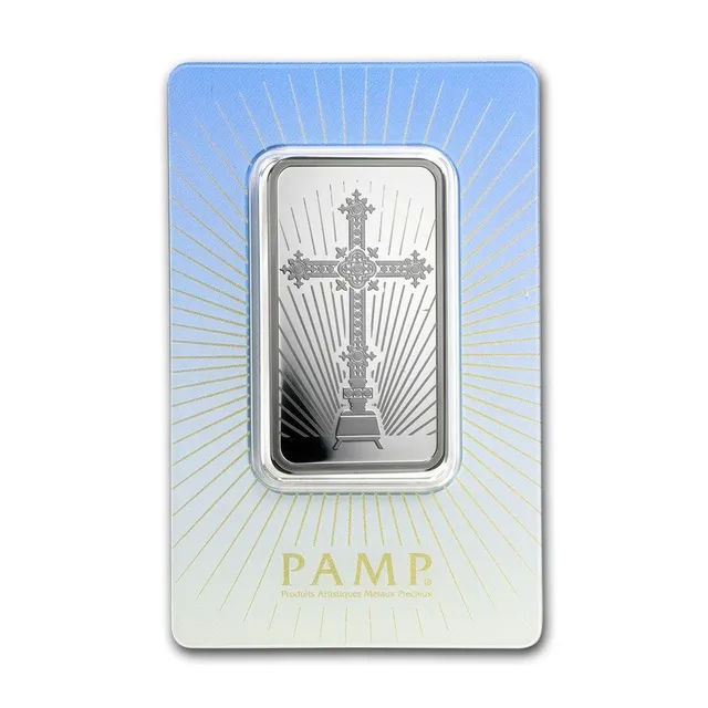 Silver Pamp 1 Oz Cross Bar — photo 1